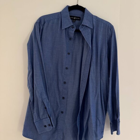 S Men's Blue Button Down - Picture 3 of 3